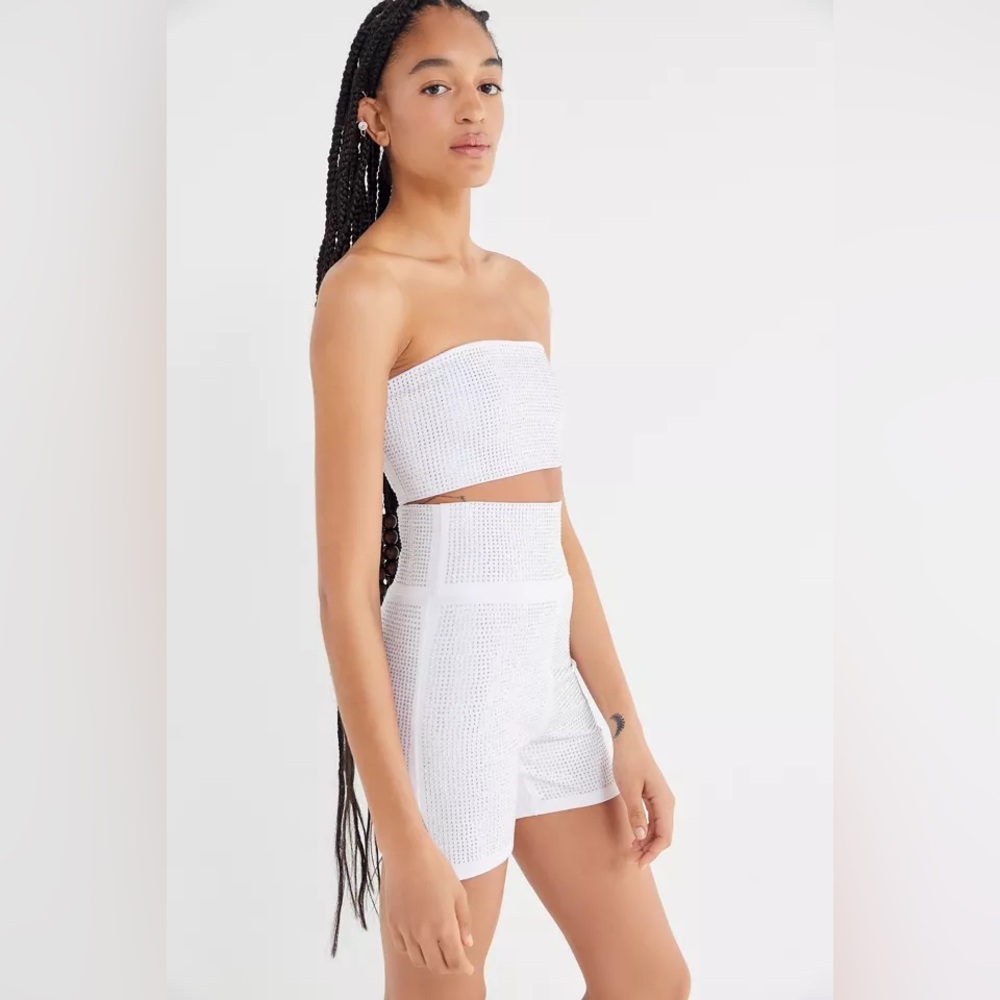 I.Am.Gia Aurora white sparky biker short